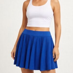 Elegant Blue Pleated Skort. Size Medium.